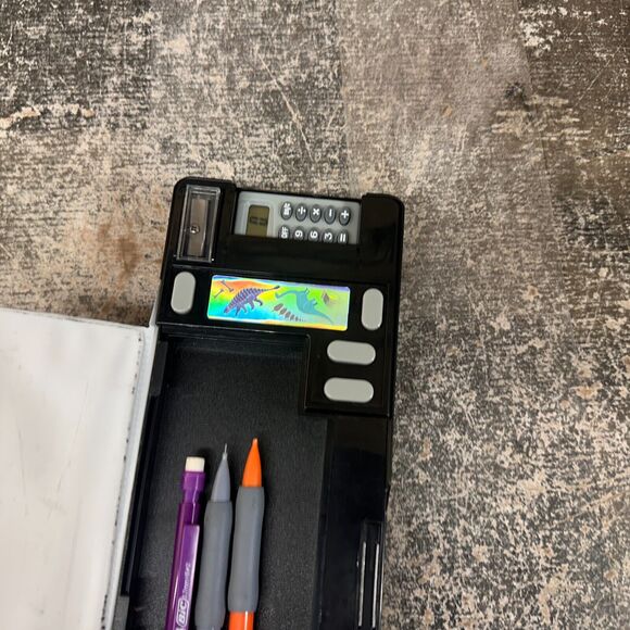 Dinosaur Hot Focus Retro Pencil Case Box Multi Compartment\ Calculator - Picture 8 of 11